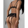 Ensemble de lingerie transparent à pois blanc ou noir trois pièces Evanescence