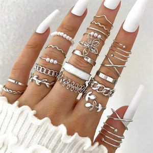 Ensemble de quatre styles de bagues Les Lignes Libres