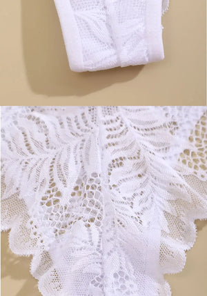 String en dentelle transparent sexy noir blanc rouge rose Ilea - GUAPPAA
