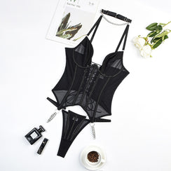 Ensemble corset lingerie trois pièces érotique Gratitude - GUAPPAA