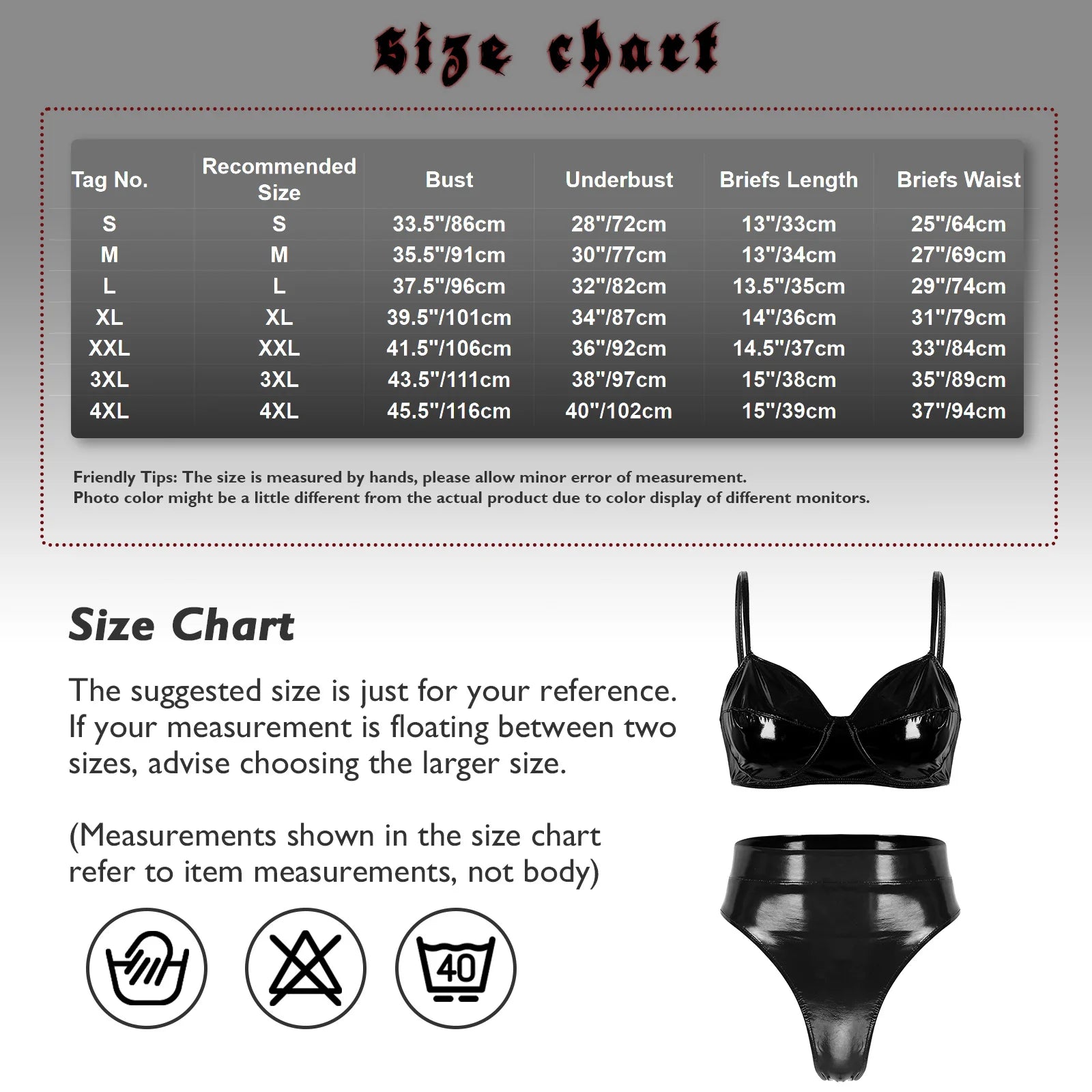 Lingerie latex simili deux pièces string taille haute et soutien-gorge Libertina - GUAPPAA