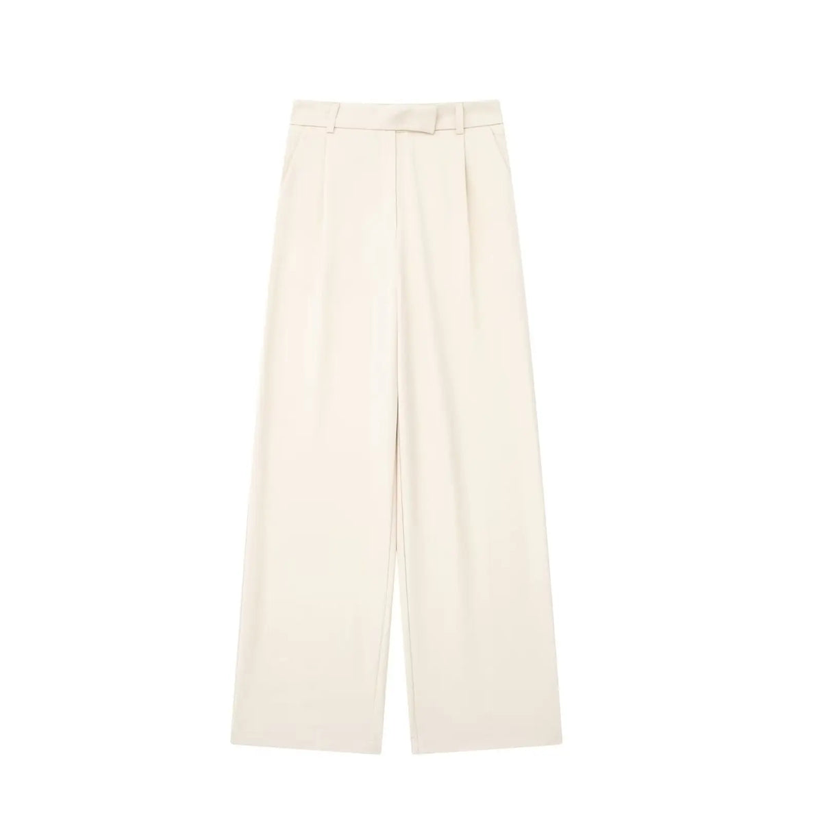 Vue arrière du pantalon femme La Ligne Droite à coupe droite et longueur longue