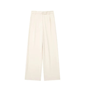 Vue arrière du pantalon femme La Ligne Droite à coupe droite et longueur longue