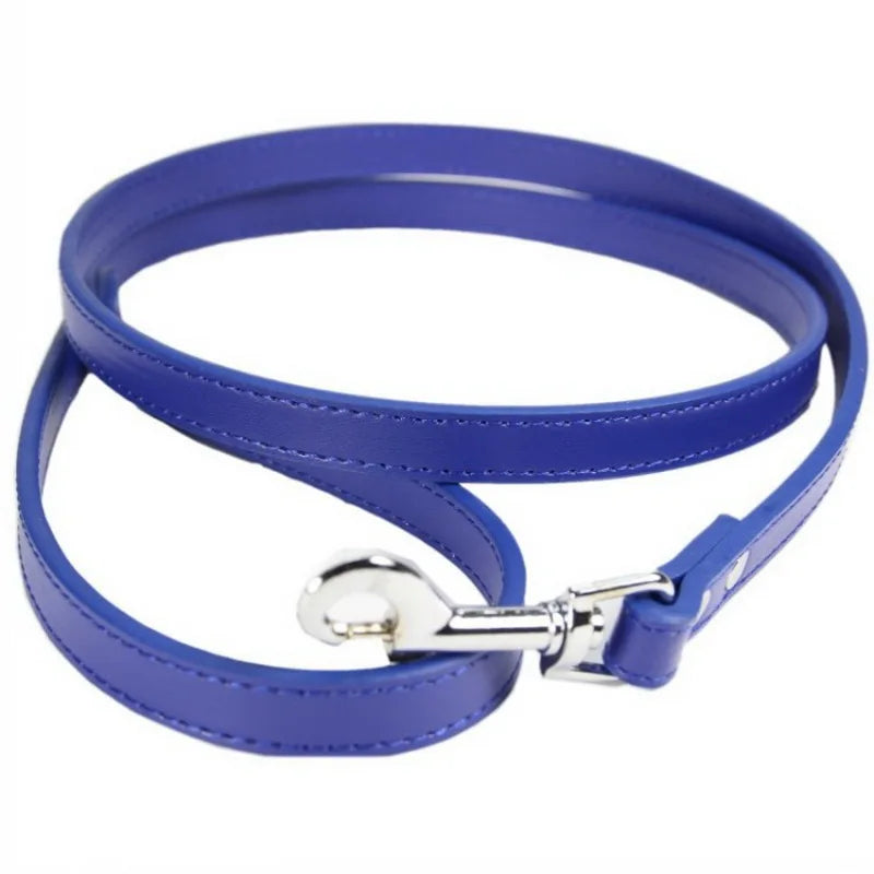 Sexy Leather Traction Lead Leash Rope Collars Strap Chains Choker Men Women Cosplay Props Bundle Belt Hauling Cable - GUAPPAA