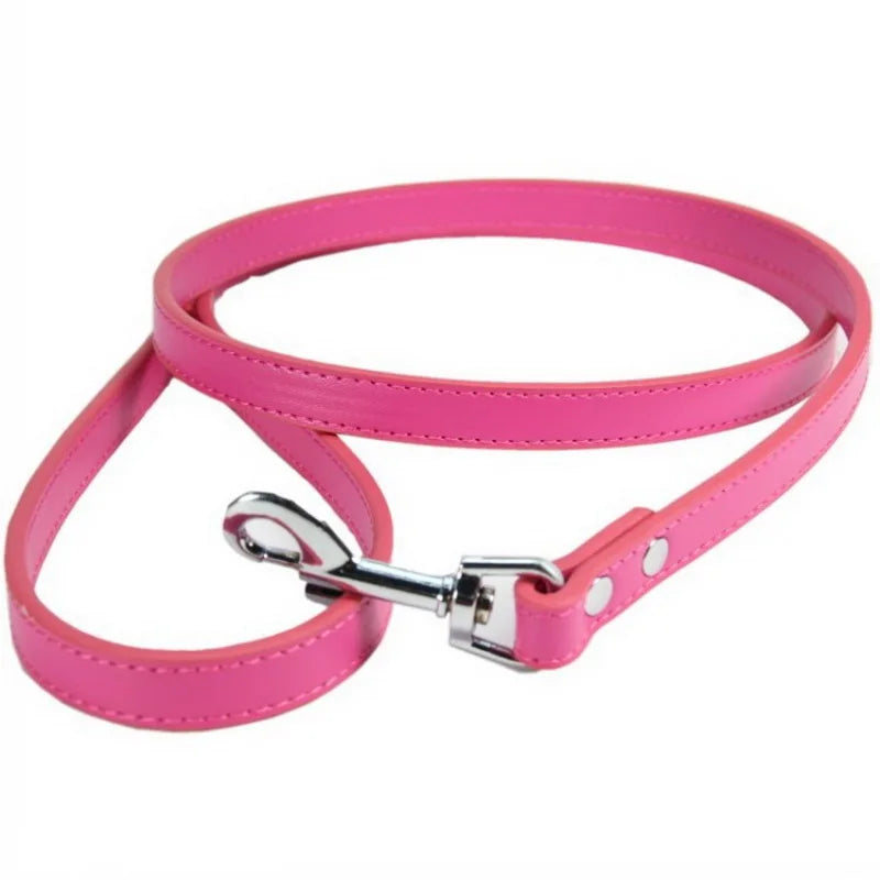 Sexy Leather Traction Lead Leash Rope Collars Strap Chains Choker Men Women Cosplay Props Bundle Belt Hauling Cable - GUAPPAA