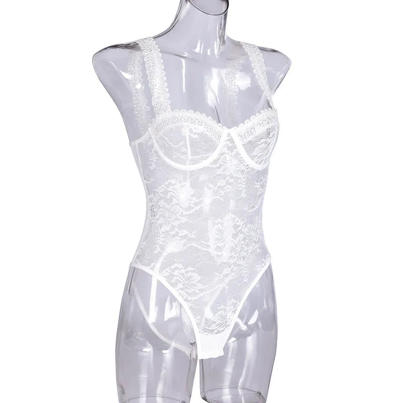 Body en dentelle transparente sexy Nelias - GUAPPAA