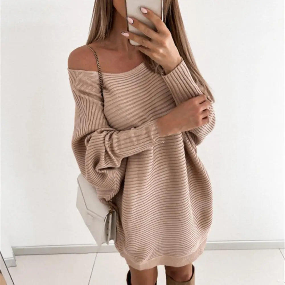 Robe pull épaules dénudées chic en maille Solar - GUAPPAA