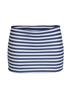 Maillot de bain brésilien tanga à ficelles triangle push-up rayé bleu blanc Agua - GUAPPAA