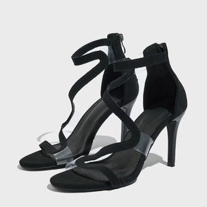 Chaussures noires à plateforme et talon fin, vue alternative des sandales L’Altitude Romaine