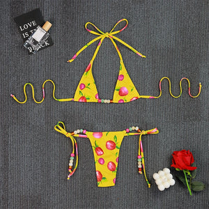 Silhouette complète du bikini imprimé Sitges