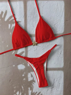 Détail des liens du bikini Almería et de sa coupe brésilienne signé Guappaa
