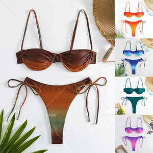 Bikini Cala Colorada violet avec coupe structurée pour plage et piscine Guappaa