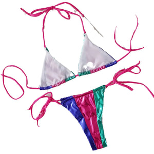 Bikini deux pièces Sitges au jeu de couleurs contrastées, allure légère en bord de mer, Guappaa
