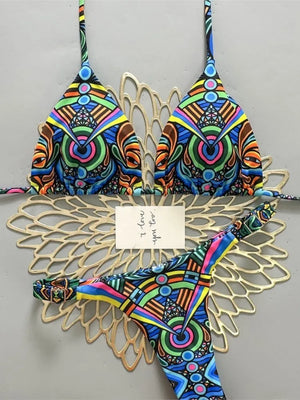 Bas de bikini taille haute Formentera avec coupe brésilienne et motif imprimé Guappaa