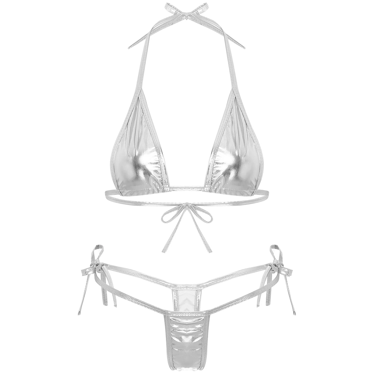 Bikini Altea deux pièces à reflets métallisés, allure lumineuse pour plage et piscine, Guappaa