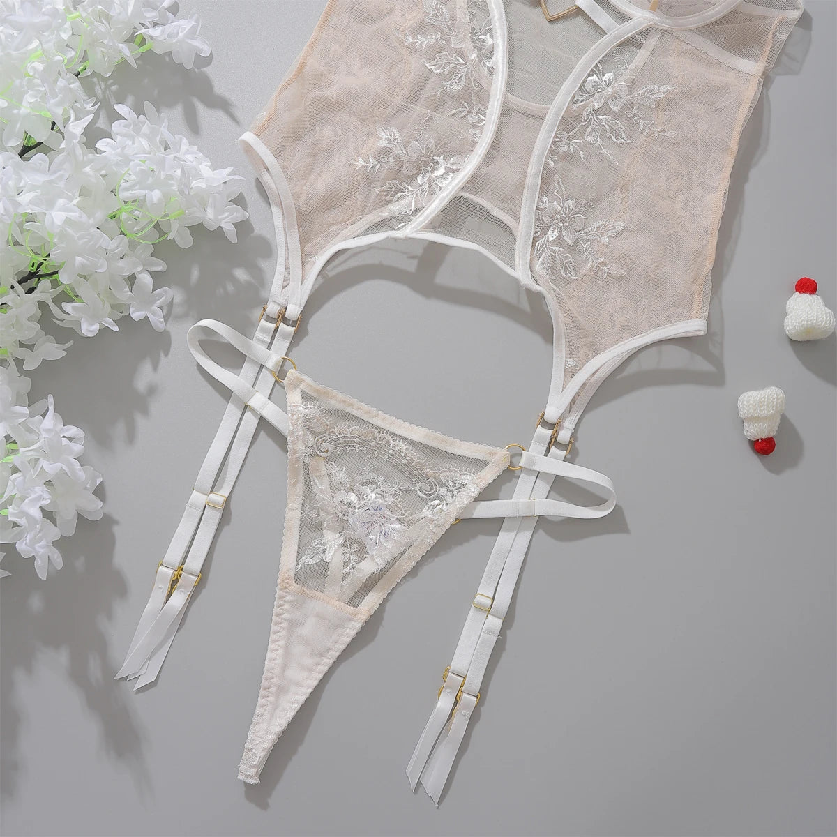 Ensemble de Lingerie de luxe en dentelle et transparence Millénial - GUAPPAA