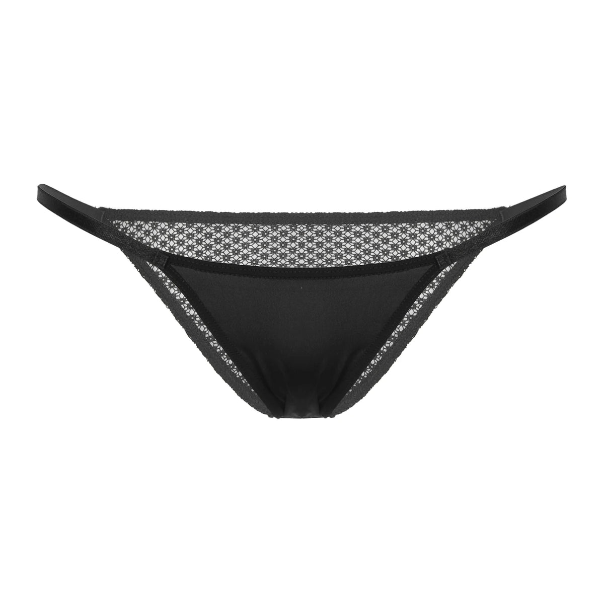 Vue arrière d’une variante de la culotte La Graphique en maille ou dentelle pour femme