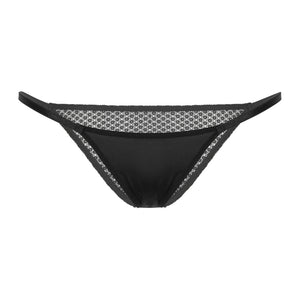 Vue arrière d’une variante de la culotte La Graphique en maille ou dentelle pour femme