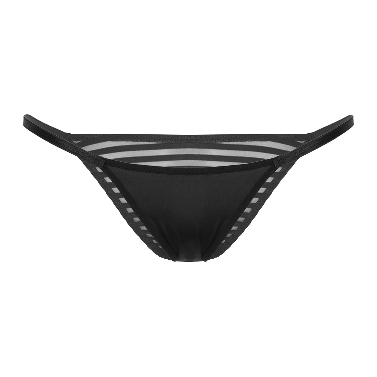 Gros plan sur la matière d’une variante de la culotte taille basse La Graphique