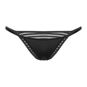 Gros plan sur la matière d’une variante de la culotte taille basse La Graphique