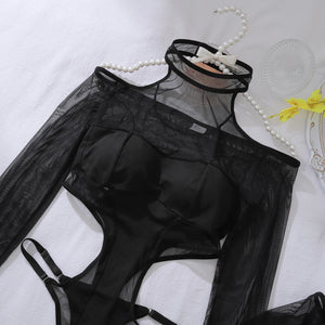 L'Ajourée - Ensemble Lingerie Maille Sexy Haut et Bas