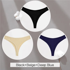 Lot de 3 strings coton taille basse femme Les Essentiels