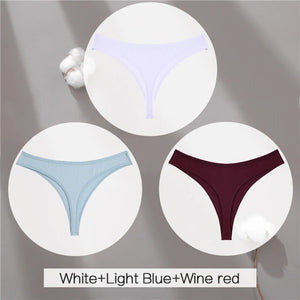 Lot de 3 strings coton taille basse femme Les Essentiels