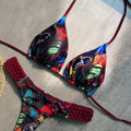 Micro bikini imprimé L’Éclat Nomade deux pièces avec haut licou, vue principale