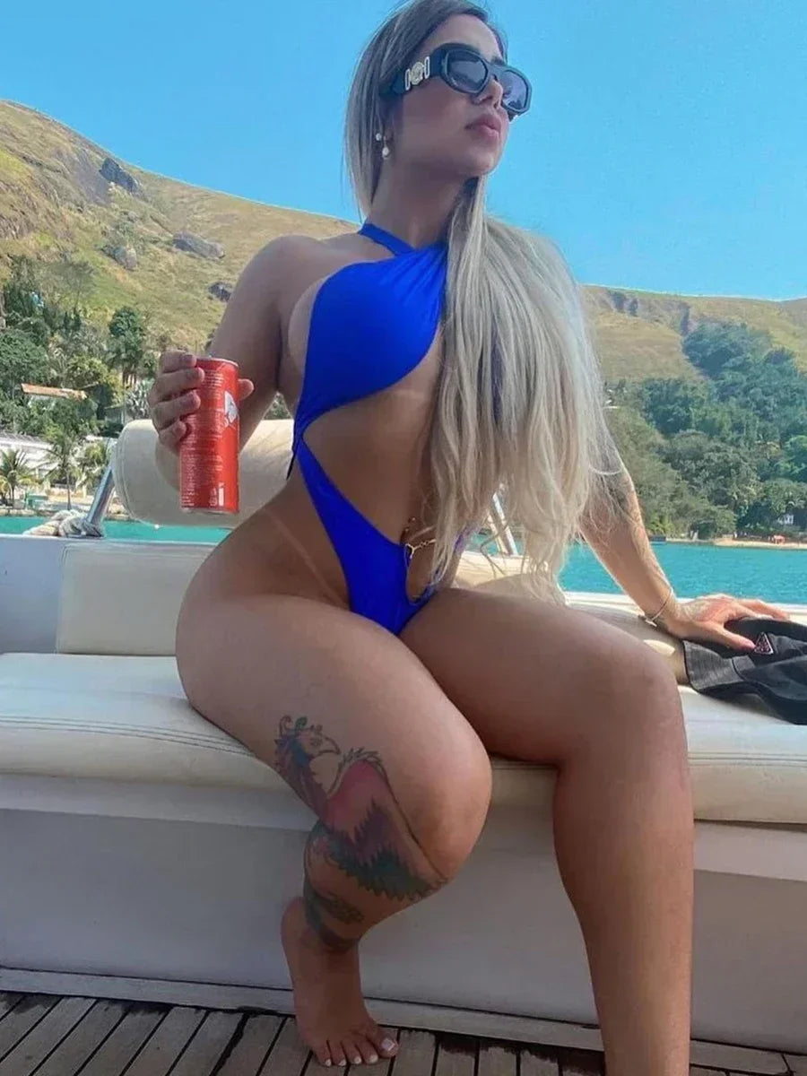 Monokini une pièce dos nu bretelles croisées La Croisée