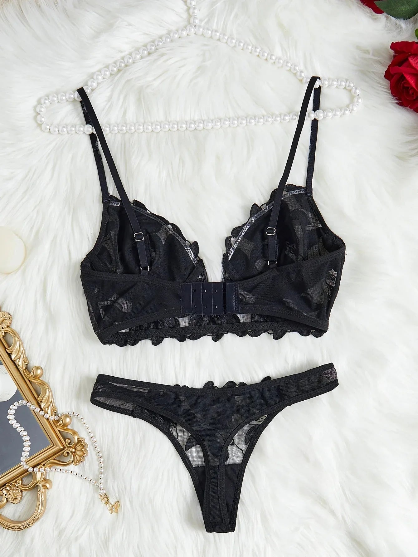 Ensemble lingerie floral brodé Le Marais — vue 02