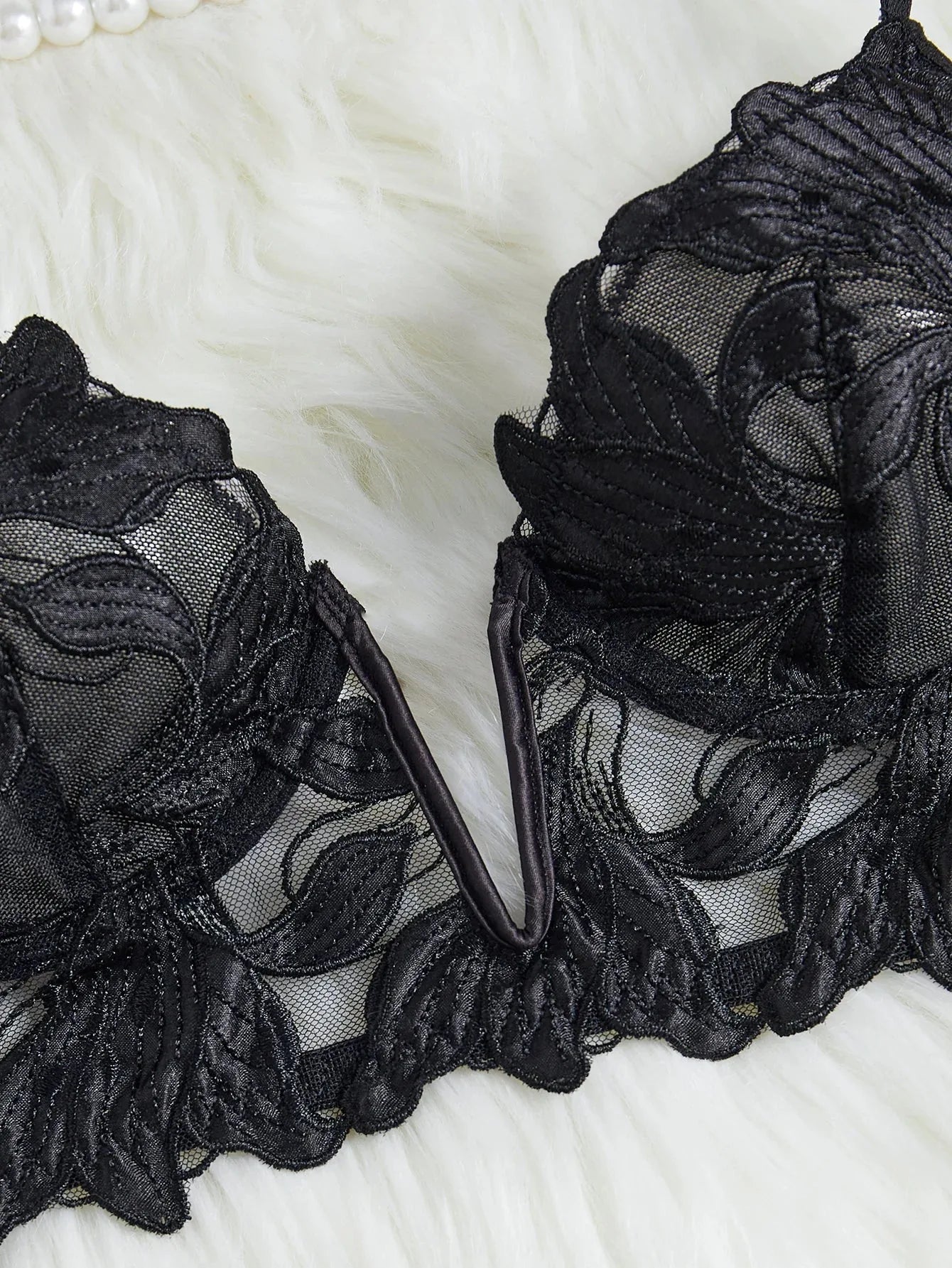 Ensemble lingerie floral brodé Le Marais — vue 04