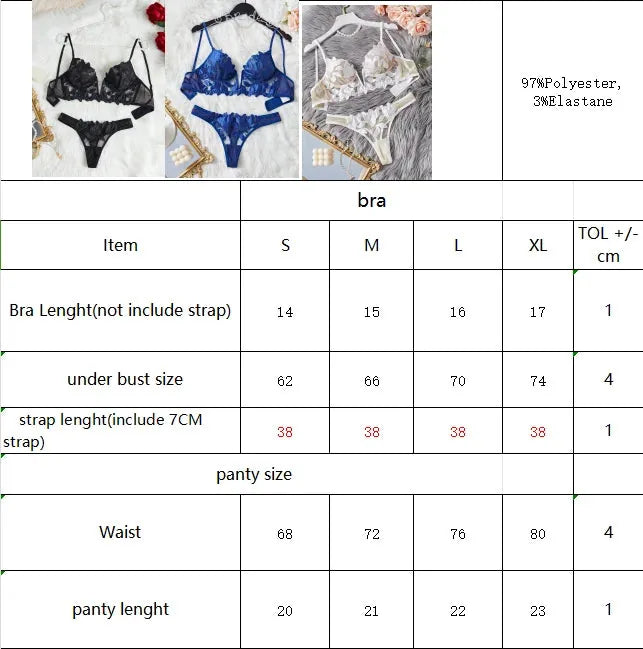 Ensemble lingerie floral brodé Le Marais — vue 06