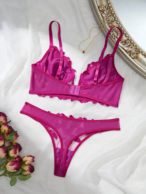 Ensemble lingerie floral brodé Le Marais — vue 18