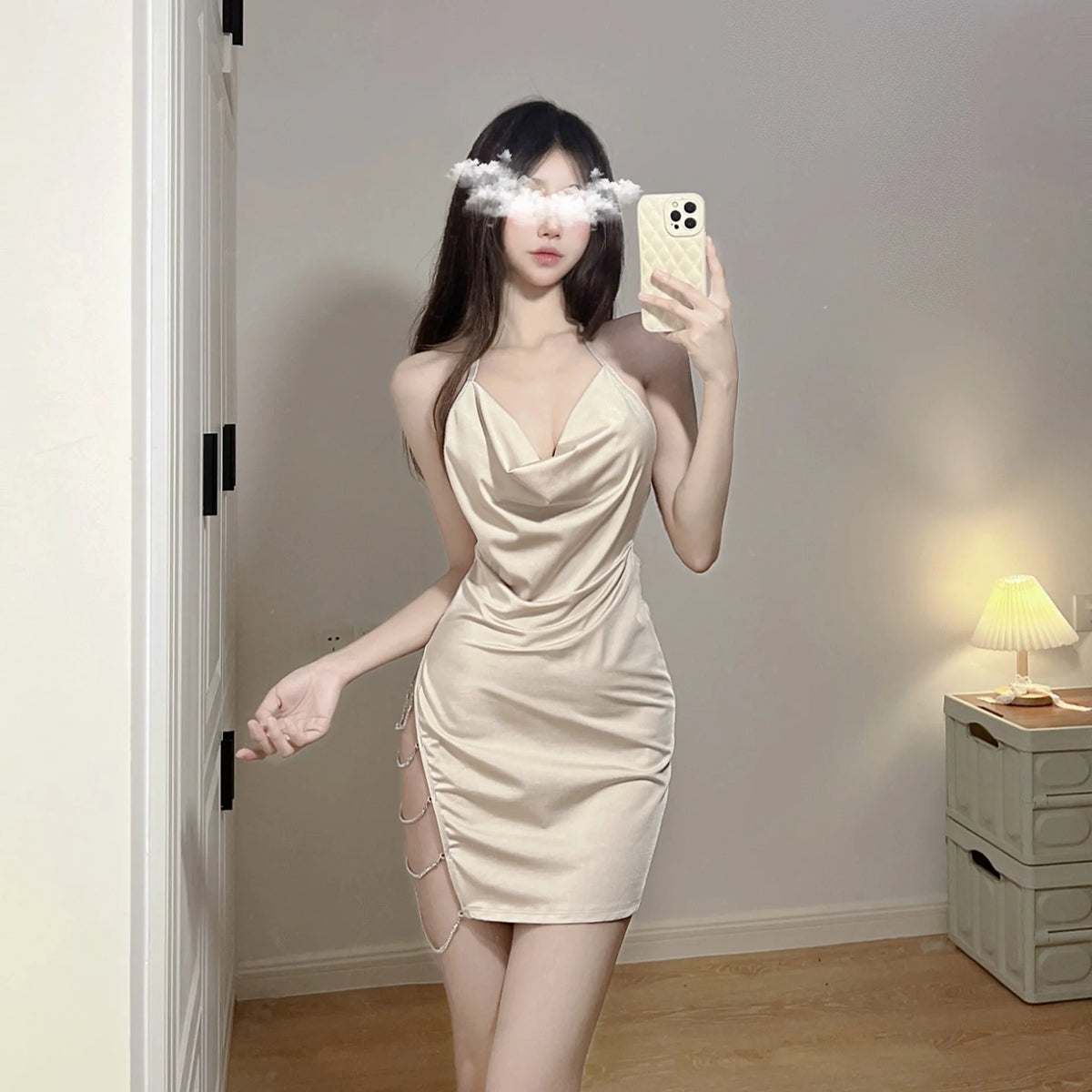 Ensemble lingerie La Signature en noir avec ornements brillants dans l’univers Guappaa