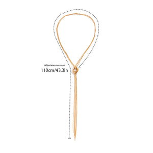 Collier femme doré multi brins noué tombant Illias - GUAPPAA