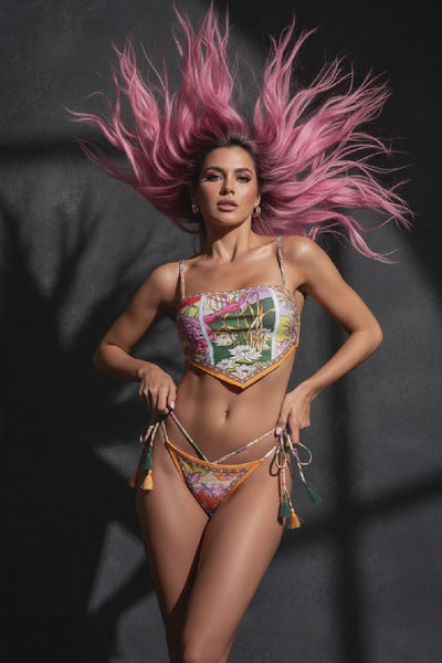 Bikini string tanga imprimé deux pièces La Valenciana