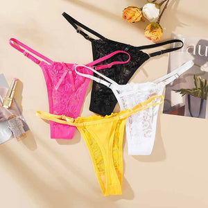 Vue arrière du string en dentelle La Dentelle dans la sélection lingerie Guappaa