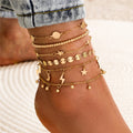 Bracelet de cheville doré à pendentifs Sola - GUAPPAA