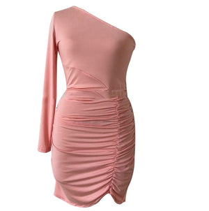 Mini robe asymétrique à une manche épaule dénudée Kiss - GUAPPAA