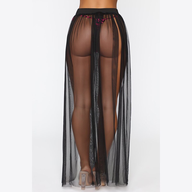Jupe longue transparente effet tulle Plage Privée - GUAPPAA