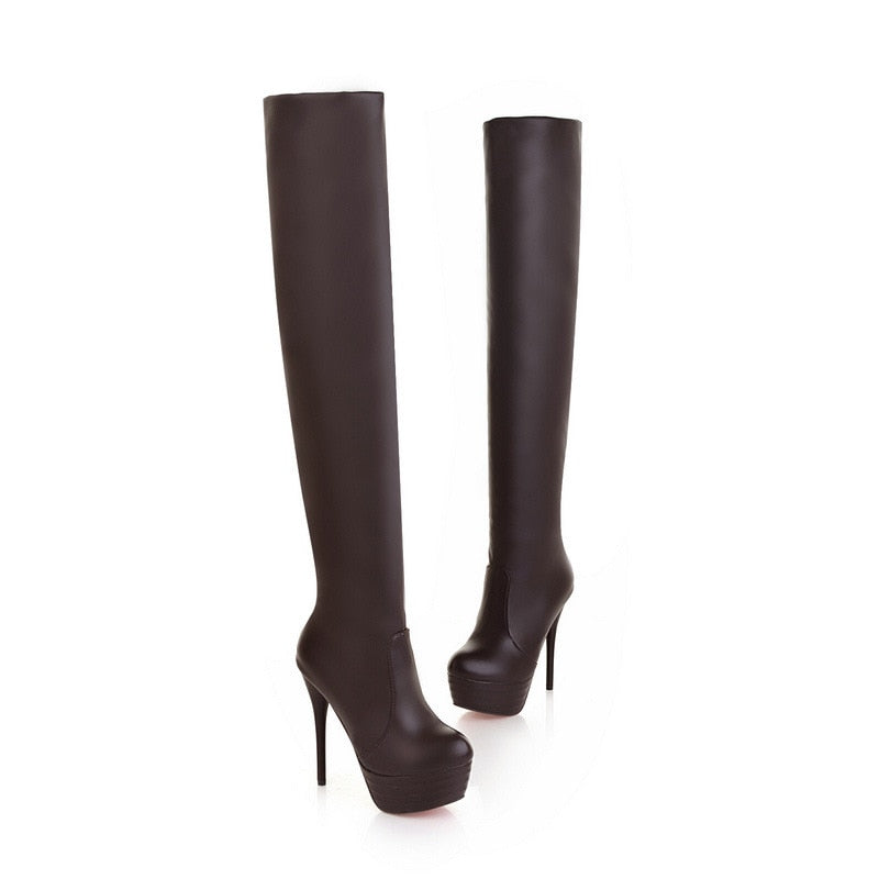 Cuissardes talons aiguille en simili 34-43 Melrose Café - GUAPPAA