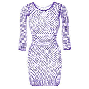 Mini robe résille ouverte sexy Matinda - GUAPPAA
