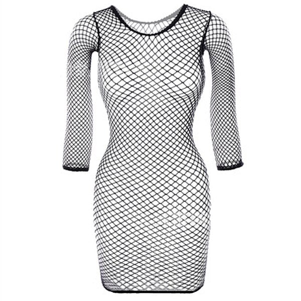 Mini robe résille ouverte sexy Matinda - GUAPPAA