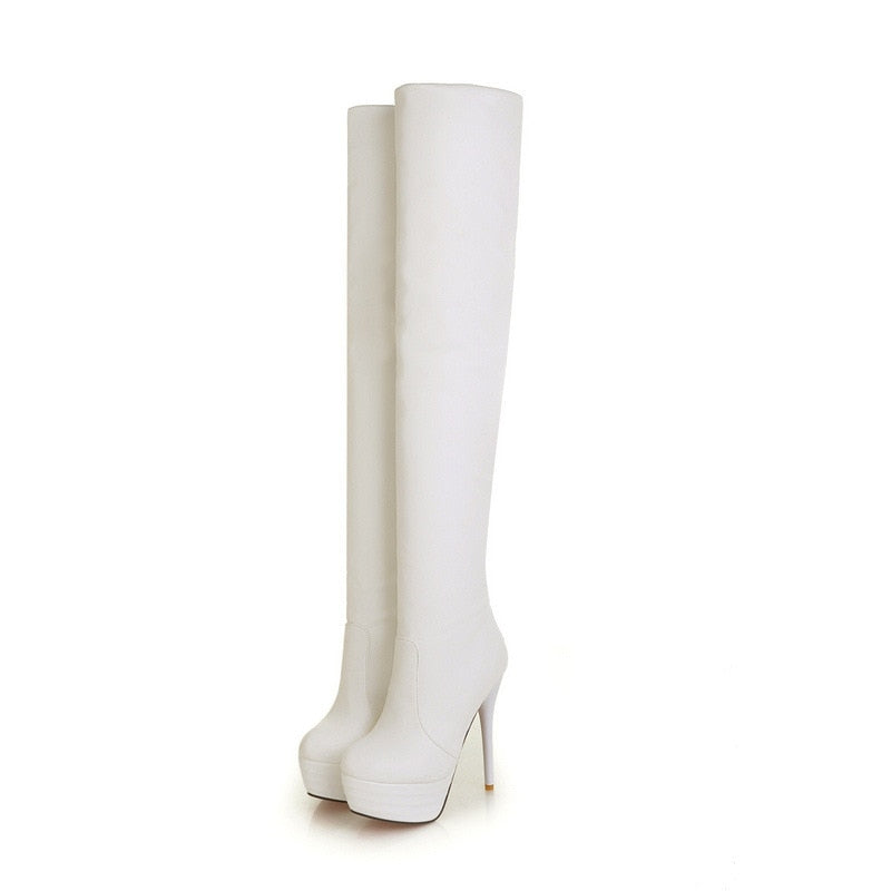 Cuissardes talons aiguille en simili 34-43 Melrose Café - GUAPPAA