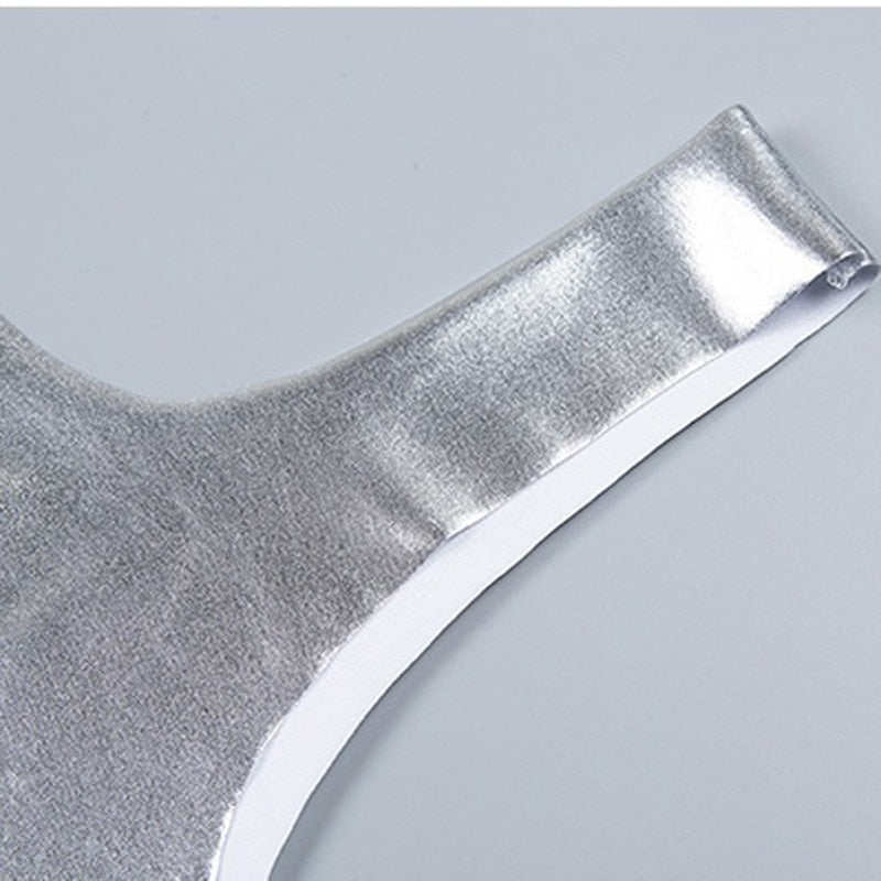Robe sexy courte moulante argentée S M L XL Silverstar - GUAPPAA