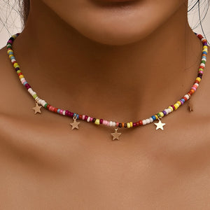 Collier bohème femme à perles ras de cou Kita - GUAPPAA