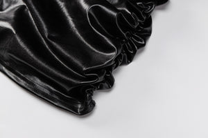 Robe courte simili manches longues col rond Empire - GUAPPAA