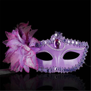Masque vénitien diamants et plumes - GUAPPAA