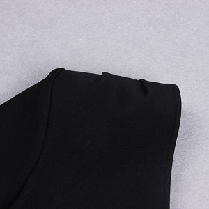 Robe cocktail asymétrique à strass une manche Coco - GUAPPAA