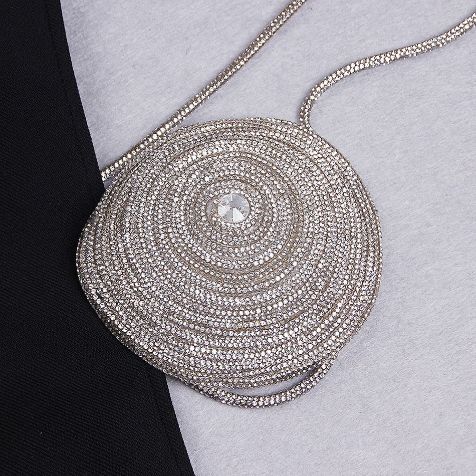 Robe cocktail asymétrique à strass une manche Coco - GUAPPAA